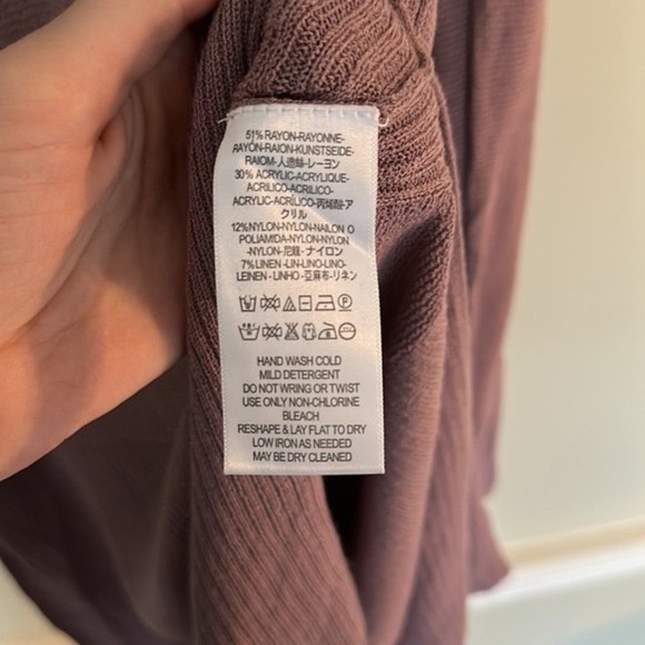 Free People Criss Cross Tunic Sweater Mauve Medium - Picture 6 of 10